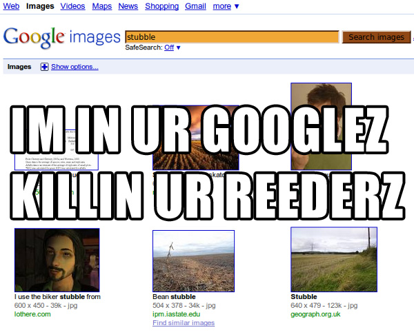 IM IN UR GOOGLEZ KILLIN UR REEDERZ