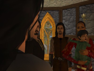 Alred's greeting was cut off abruptly as he bounced into the hall.