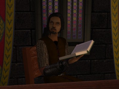 Yet there he sat, alone with a book and a cup of wine.