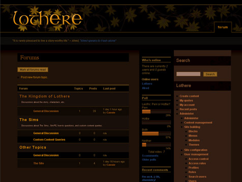 Lothere Forum with Gilded Theme